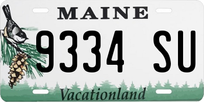 ME license plate 9334SU