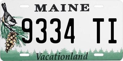 ME license plate 9334TI