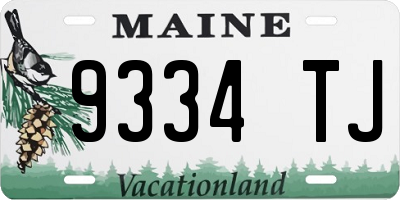ME license plate 9334TJ