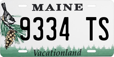 ME license plate 9334TS