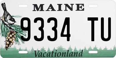 ME license plate 9334TU