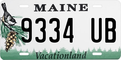 ME license plate 9334UB