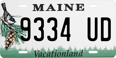 ME license plate 9334UD