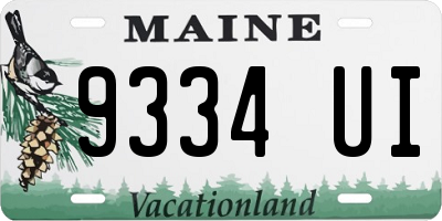 ME license plate 9334UI