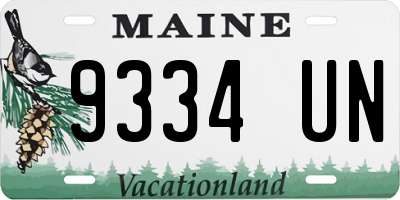 ME license plate 9334UN