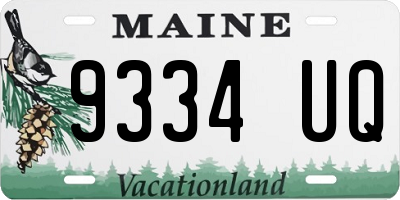 ME license plate 9334UQ