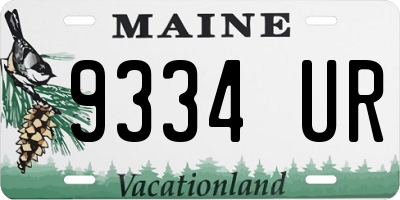 ME license plate 9334UR