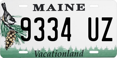 ME license plate 9334UZ