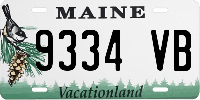 ME license plate 9334VB