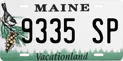 ME license plate 9335SP
