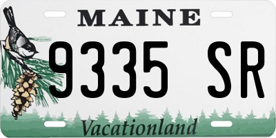 ME license plate 9335SR