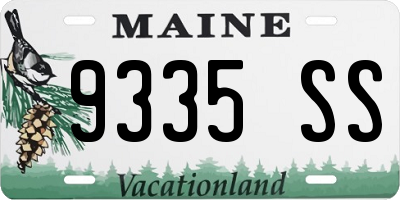 ME license plate 9335SS