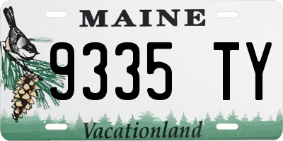 ME license plate 9335TY