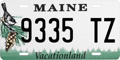 ME license plate 9335TZ