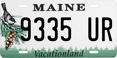 ME license plate 9335UR