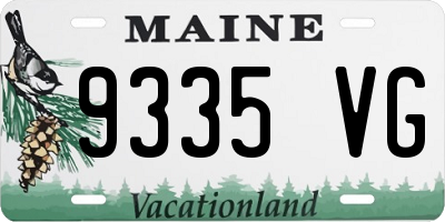 ME license plate 9335VG