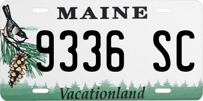 ME license plate 9336SC