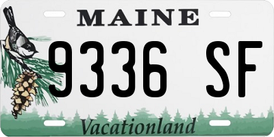 ME license plate 9336SF