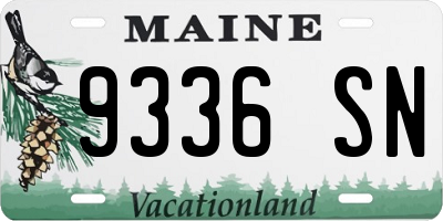 ME license plate 9336SN