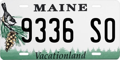 ME license plate 9336SO