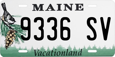 ME license plate 9336SV