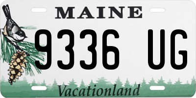 ME license plate 9336UG