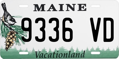 ME license plate 9336VD