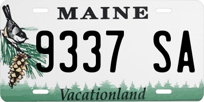 ME license plate 9337SA