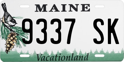ME license plate 9337SK