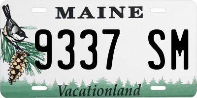 ME license plate 9337SM