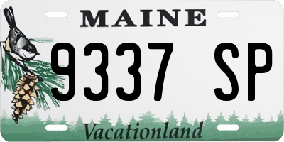 ME license plate 9337SP