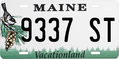 ME license plate 9337ST