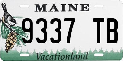 ME license plate 9337TB