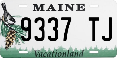 ME license plate 9337TJ