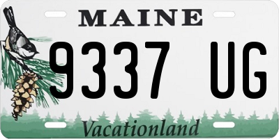 ME license plate 9337UG
