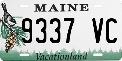 ME license plate 9337VC