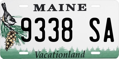 ME license plate 9338SA