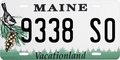 ME license plate 9338SO