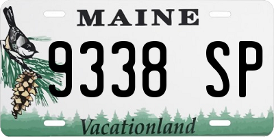 ME license plate 9338SP