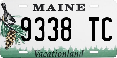 ME license plate 9338TC