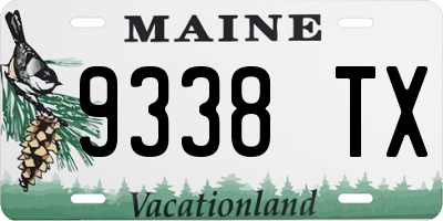 ME license plate 9338TX