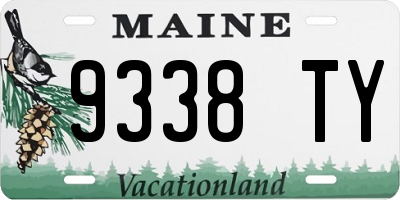 ME license plate 9338TY