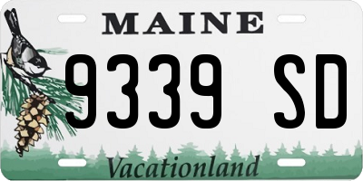 ME license plate 9339SD