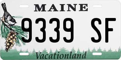 ME license plate 9339SF
