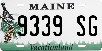ME license plate 9339SG