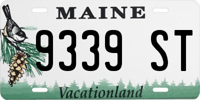 ME license plate 9339ST
