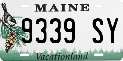 ME license plate 9339SY