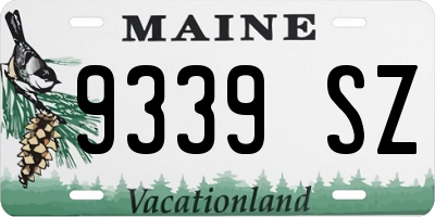ME license plate 9339SZ
