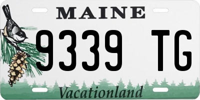 ME license plate 9339TG
