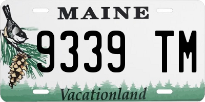 ME license plate 9339TM